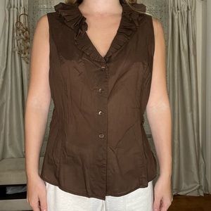 Brown tank blouse